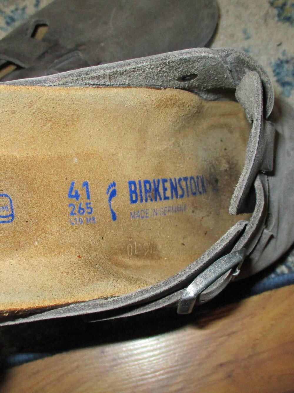 Birkenstock Boston Soft Footbed Clogs  41 L10 M8 Narrow Gray - Picture 3 of 6
